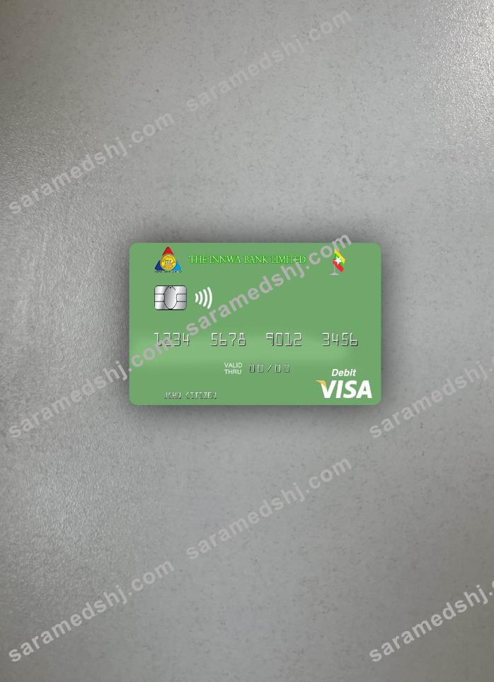 Myanmar Innwa Bank Limited visa debit card photolook front